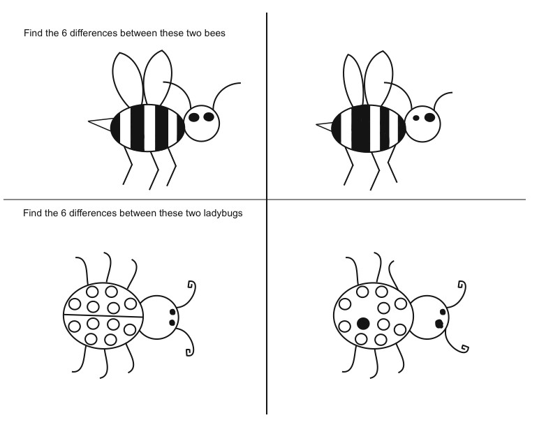 find the differences between the bugs